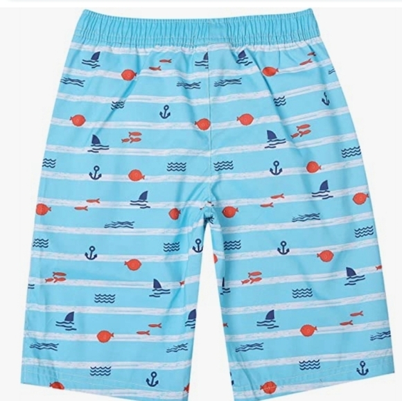 LIZENS UPF 50+ Quick Dry Swim Trunks in an Ocean Theme Size 2-3T - Picture 2 of 9